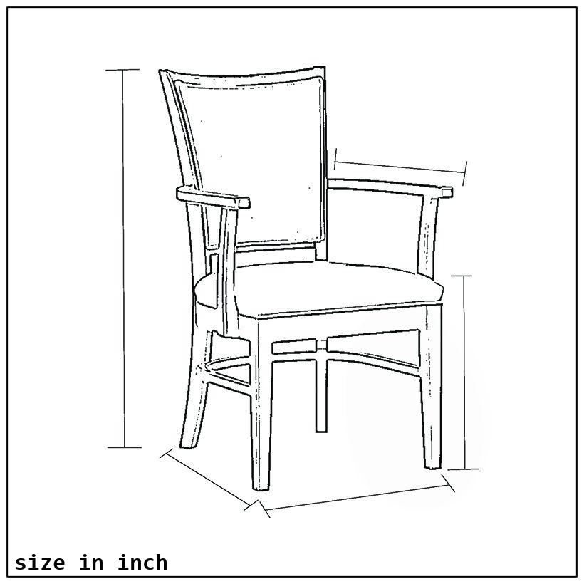Trinity Wooden Chair-size