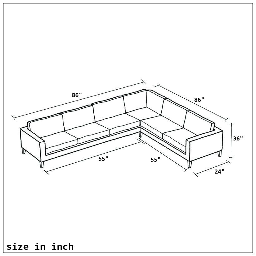 Hersey Chakra 5 seater Premium Sofa-size