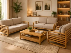 3+1+1 fullcover wooden sofa00002