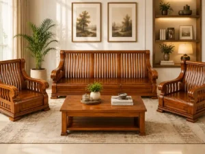 3+1+1 fullcover wooden sofa00013