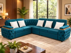 smooth line 5 seater corner sofa